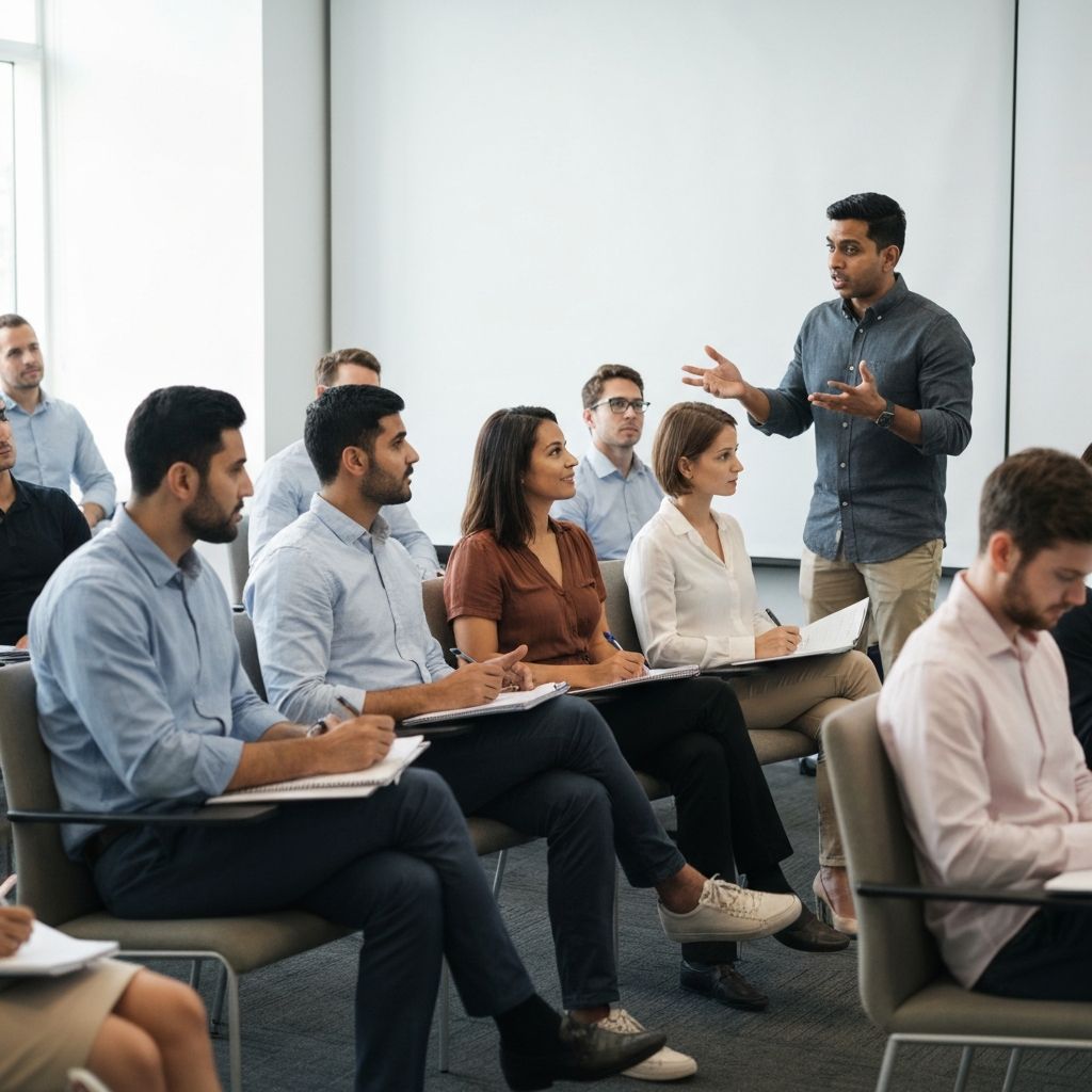 Sales training session